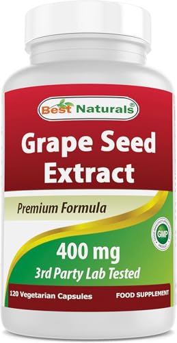 Best Naturals Grape Seed Extract 400 mg 120 Veggie Capsule