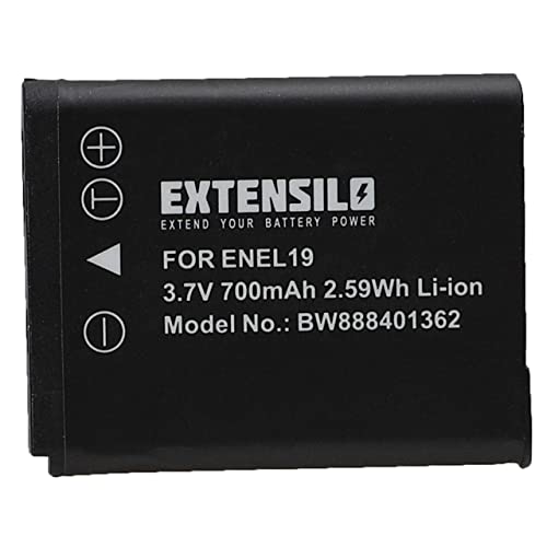 EXTENSILO batteria compatibile con Nikon Coolpix S3200, S3300, S3700, S3600,