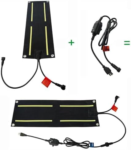 Heated Snow Melting Mats, 10" x 48" Outdoor Heating Pads for Ice & Snow, Safe Sidewalk & Stairs Ice Melters, 2-Piece Set for Winter Safety