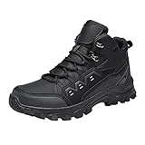 Zapatos de senderismo para hombre y mujer, impermeables, ligeros, antideslizantes, transpirables, botas de trekking, pies anchos, de piel, botas de senderismo para camping, tobillo, botas de montaña
