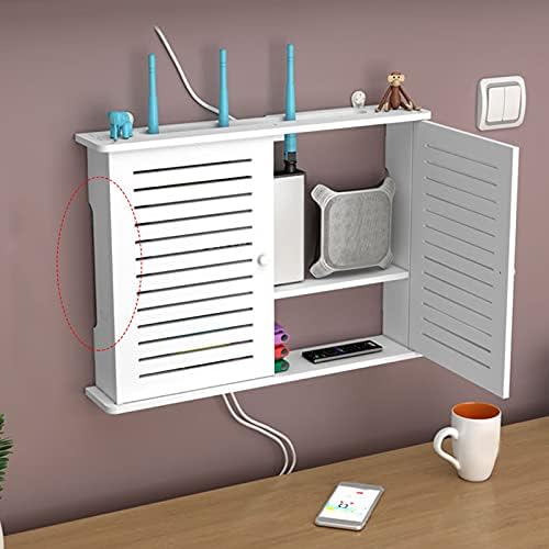 Qeunrtiy Drahtlos WiFi Router Aufbewahrungs Boxen Kabel Plus Draht Halterung Wand Behang Stecker Brett -Einzel TüR