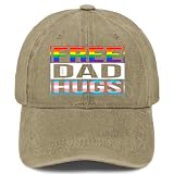 Frees Hugs Gay Pride Transgender Rainbows Hats for Mens Low Profile Washed