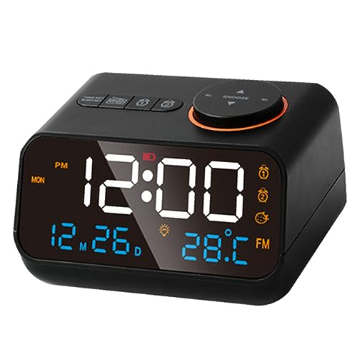 Despertador Canal de Sintonia de Rádio Girar para Led Música Sala Relógio Casa para Rotativo Quarto