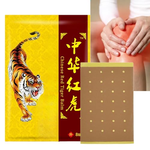 8PCS Chinese Pain Relief Plaster,Pain Relief Patches,Back & Shoulder Pain Relief Patch,Chinese Tiger Patches for Pain Relief,Knee Pain Relief Patches