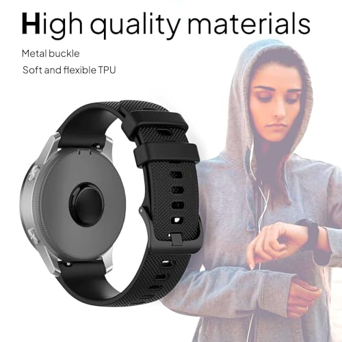 OcioDual Pasek do zegarka 2 sztuki 18 mm, pasek do smartwatcha, szybkozłączka, paski do smartwatcha, części zamienne do smartwatchy dla mężczyzn i kobiet, czarny