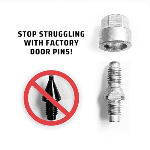 EZ4X4 Bronco Door Hinge Alignment Pin Guide Kit (4pk), Door Removal Pins for EZ Removal and Installation Patent Pending