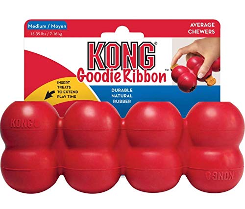 KONG - Fita Extreme Goodie – Brinquedo de pelúcia de borracha durável para cães médios