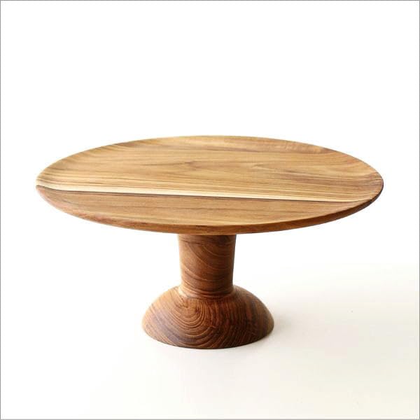 Amazon｜ケーキスタンド 直径27cm 木 木製 ケーキ台 ケーキトレー