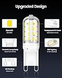 Tailcas G9 LED Bulbs Dimmable, 5W 6000K Cool White G9 Bulbs 450LM 10 Pack, Equivalent to 40W Halogen Bulb, No Flicker AC 220-240V, Energy Saving Light Bulb for Chandelier, Crystal Lamp - Image 6