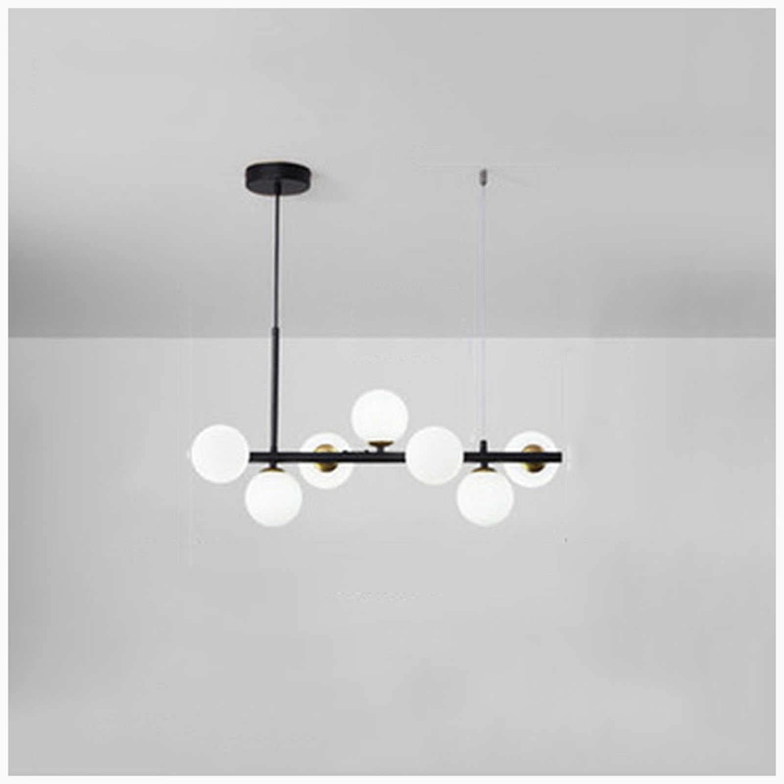 KXEcoLife Modern LED Ceiling Pendant Light, Glass Globe Chandelier, mid Century Sputnik Lighting, for Dining Room Living Kitchen Island
