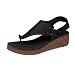 Chaussures d'été pour femme - Plus grande taille - Sandales à rabat - Chaussures de plage - Chaussures décontractées pour femme - 42 5 - Sandales d'été pour femme, Noir , 42.5 EU