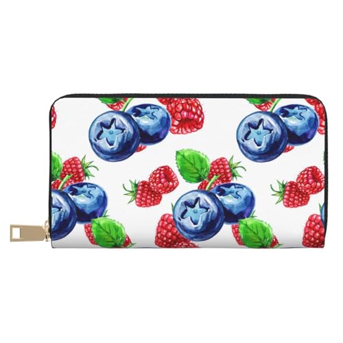 Portefeuille fin en cuir pour homme et femme Novastar motif fruits avec fermeture