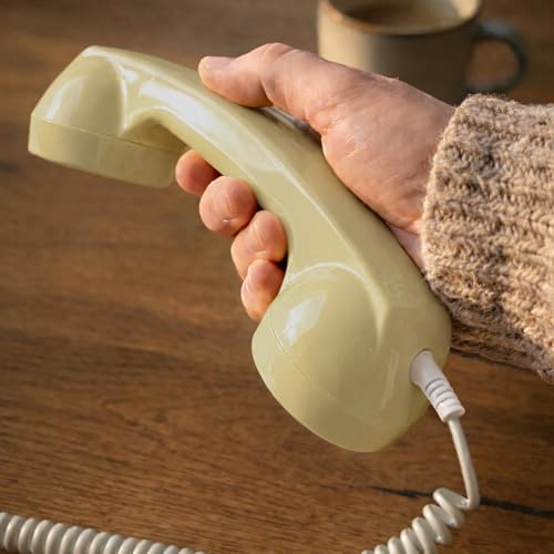 Image of Opis 60s Micro - Retro Mobile Phone handset for Android Smartphones, Tablets, notebooks and Mobile Phones in The Shape of a Classic Telephone Receiver (Cream)