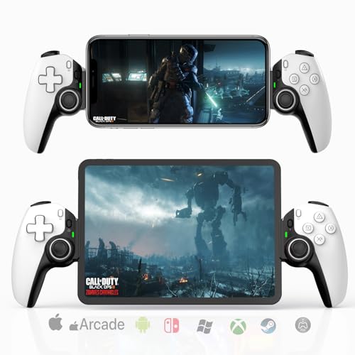 Mobile Gaming Controller for iPhone/iPad, Wireless Phone Remote Gamepad Bluetooth Joystick for iOS/Android/PC/Switch/Tablet/Cloud Gaming Support Streaming on PS4/Xbox/PC Console Play COD/Genshin-D9