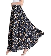 Amazon.co.jp: [Royal Pine] ロングスカート レディース 花柄 フレア 