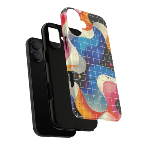 Coque rigide mate iPhone 16 Plus multicolore abstrait antichoc - 3