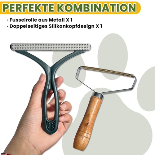 Birllaid Fusselrasierer Tierhaarentferner 2er Pack Tragbarer Fusselentferner Katzenhaarentferner Fusselbürste Kleiderbürste für Sweater Woven Coat, Teppich, tierhaar,Strick