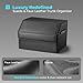Fyzeoty Car Organizers for Trunk for Suv Sedan, Leather Storage Box,Magnetic Lid,Collapsible and Adjustable,16.5 inches