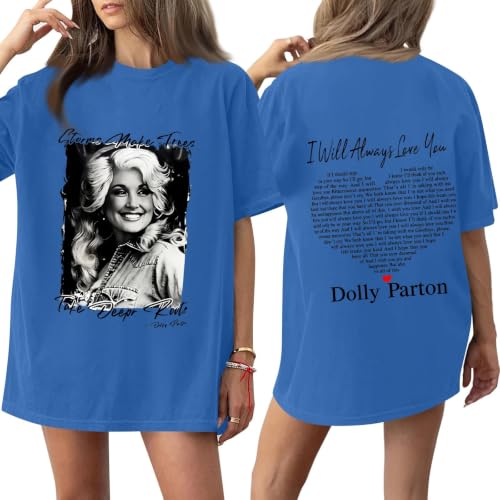 Dolly Memorial T Shirt for Women Parton Vintage Tee Retro Shirts