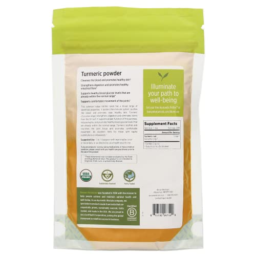 Banyan Botanicals Turmeric Powder - USDA Organic, 1/2 lb - Curcuma longa - Traditional Cooking Spice That Promotes Digestion Overall Health, and Well-being - Thumbnail 2