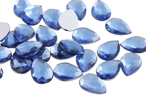 Allstarco 18x13mm (23/32x1/2) Blue Light Sapphire Gems, 30 PCS
