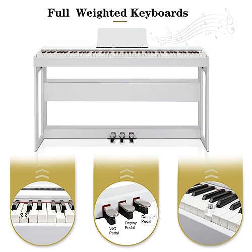 image for Ktaxon Digital Piano 88-Key Weighted Action Electric Piano with 3-Peda