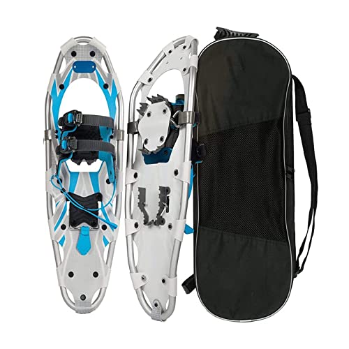 Raquettes à neige tout terrain en aluminium bleu avec fixations réglables ergonomiques
