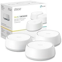TP-Link Deco BE3600 (3-Pack) – WiFi 7 Mesh Doble Banda hasta 6.6 Gbps, Amplia Cobertura para Toda la casa, Puerto 1G, Ideal…