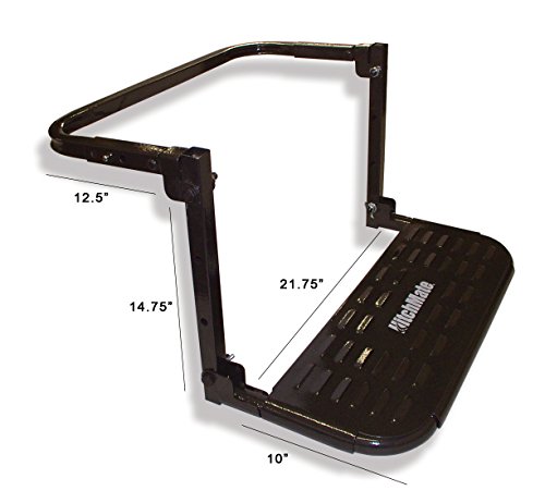 HitchMate Heininger TireStep – Adjustable Step for SUVs, RVs & Trucks, Fits Tires Up to 12.5" Wide, 22"x10" Platform, 400 lb Capacity, Folds Flat, Storage Bag Included, Easy Roof & Engine Access by HitchMate - Image 4