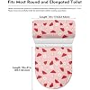 Mushroom 2-Piece Set Bathroom Soft Toilet Lid Cover Set with Elastic Bottom, Scratches-Proof Fabric Dust Cover Fits Most Size Toilet Lid and Toilet Tank, Christmas Decor