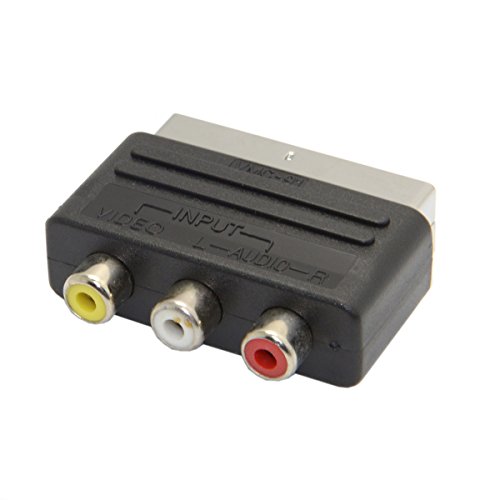 Adattatore audio video composito da 3 RCA AV a scart 21 pin, per Microsoft Xbox & Europe HDTV.