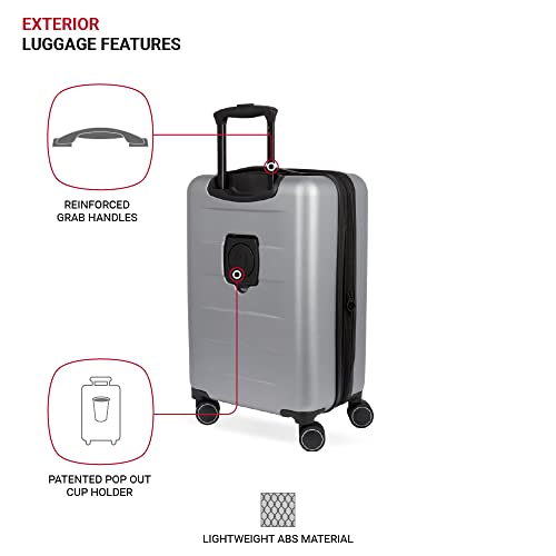 Swissgear 8020 Hardside Expandable Luggage With Spinner Wheels, Ultimate Grey, 3-Piece Set (18/24/27) #TOP3