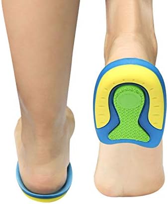 Koxmak TPE Gel Heel Cup with Cushion for Heel Pain Relief/Heel Bone Spurs/All Day Heel Protection &Shock Absorbing 2 Pairs Women's (Size 4.5-12)