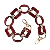 JEWEDECO 撞色レジンバッグチェーン 手作り太めストラップ 多機能バッグ装飾 ショルダーストラップ交換用 レディースクラシック