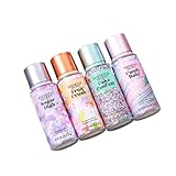 Emuia ボディフレグランスセット 4種香調 ロマンチック長持続ミスト 非刺激性処方 髪/肌兼用 多目的スプレー 女性用高級香水 ギフト対応 植物由来香料 日常/特別日用