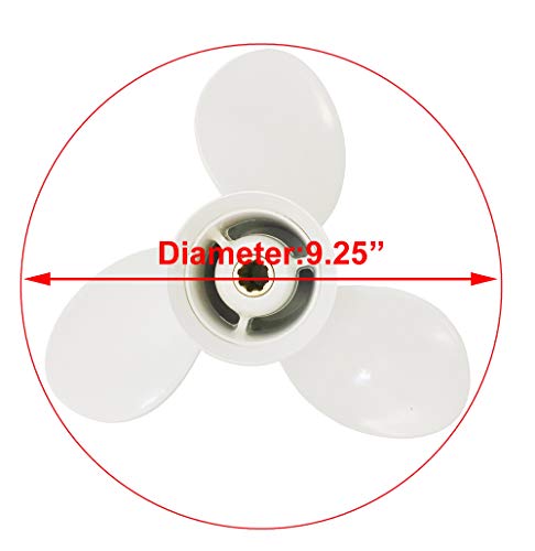 Copkingo Boat Propeller 9 1/4X9-J For Yamaha Outboard Motor 9.9Hp 15Hp 20Hp/ Outboard Propeller For Yamaha Engine 8 Tooth 63V-45945-00-El 9.25X9 #TOP1