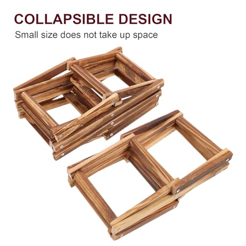 Casier à vin pliable bois anti-encombrement range-bouteille robuste - 5