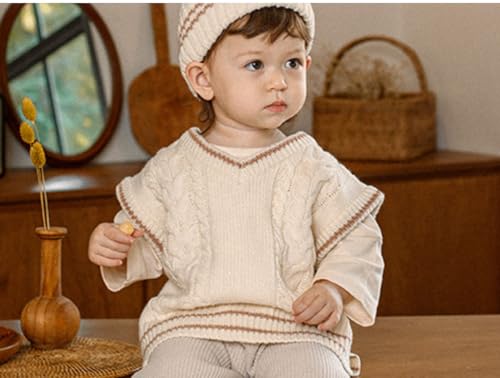 Toddler Boy Sweater Vest Outerwear Knit Streetwear Loose Knitwear Tank Top for Kids 1-5Years3
