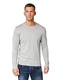 tom tailor herren mantel Standard TOM TAILOR Herren Basic Rundhalspullover\' Pullover, Light Soft Grey Melange, L EU