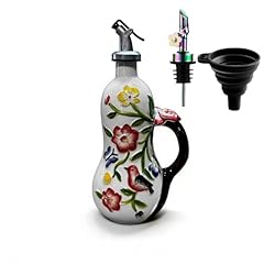 Handmade Flowers - Decorative Olive Oil Dispenser Bottle