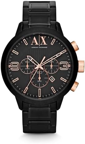 Armani Exchange Atlc Chronograph Black Dial Black Ion-Plated Mens Watch AX1350