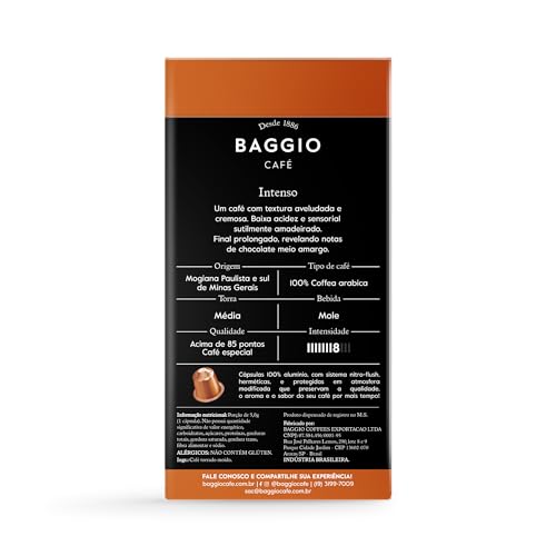 Baggio Café Cápsulas De Café Intenso Compatível Com Nespresso Contém 10 Cápsulas