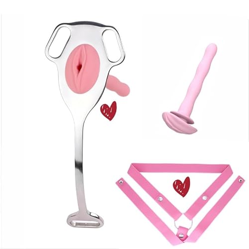 Manlig Fitness Roligt Platt Metall Skyddande Bur, Rosa Anti Halk Rem + Silikon RöR Enhet TillbehöR, Semester, Par GåVa (D-Stil)