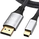dp-301p+ anleitung [8K Hohe Auflösung und Hohe Aktualisierungsrate]: Mini DisplayPort auf DisplayPort 1.4 8K Kabel 2M, unterstützt Auflösungen von bis zu 8K (7680X4320) @60Hz / 4K (3840 x 2160) @144Hz /2K @165 Hz /1080P @240Hz und HDR 4: 4: 4 Farbformat. Das Mini DP auf DP 1.4-Kabel unterstützt eine Breitbandübertragung mit bis zu 32,4 Gbps, einfach einen 3D-Effekt genießen können.