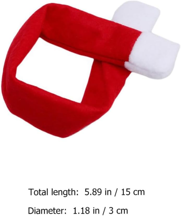 6 Sets Christmas Wine Bottle Cover Hat and Scarf Set Red Nonwoven | Decorative Holiday Accents, Easy to Store and Use, Lightweight Pieces for Dolls and Lollipop Covers