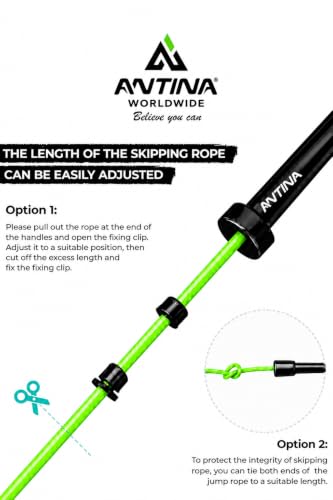 Image of Worldwide Adjustable Skipping Rope for Men & Women Speed Jump Rope for Exercise, Gym, Sports & Fitness