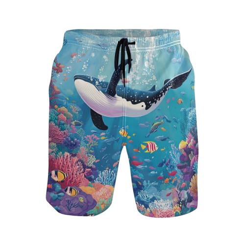 Short de plage respirant pour homme A Whale de la mer au volleyball