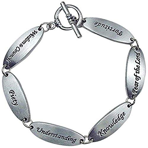 Cathedral Art, Silver Abbey & CA Confirmation Gifts of The Holy Spirit Link Bracelet, One Size