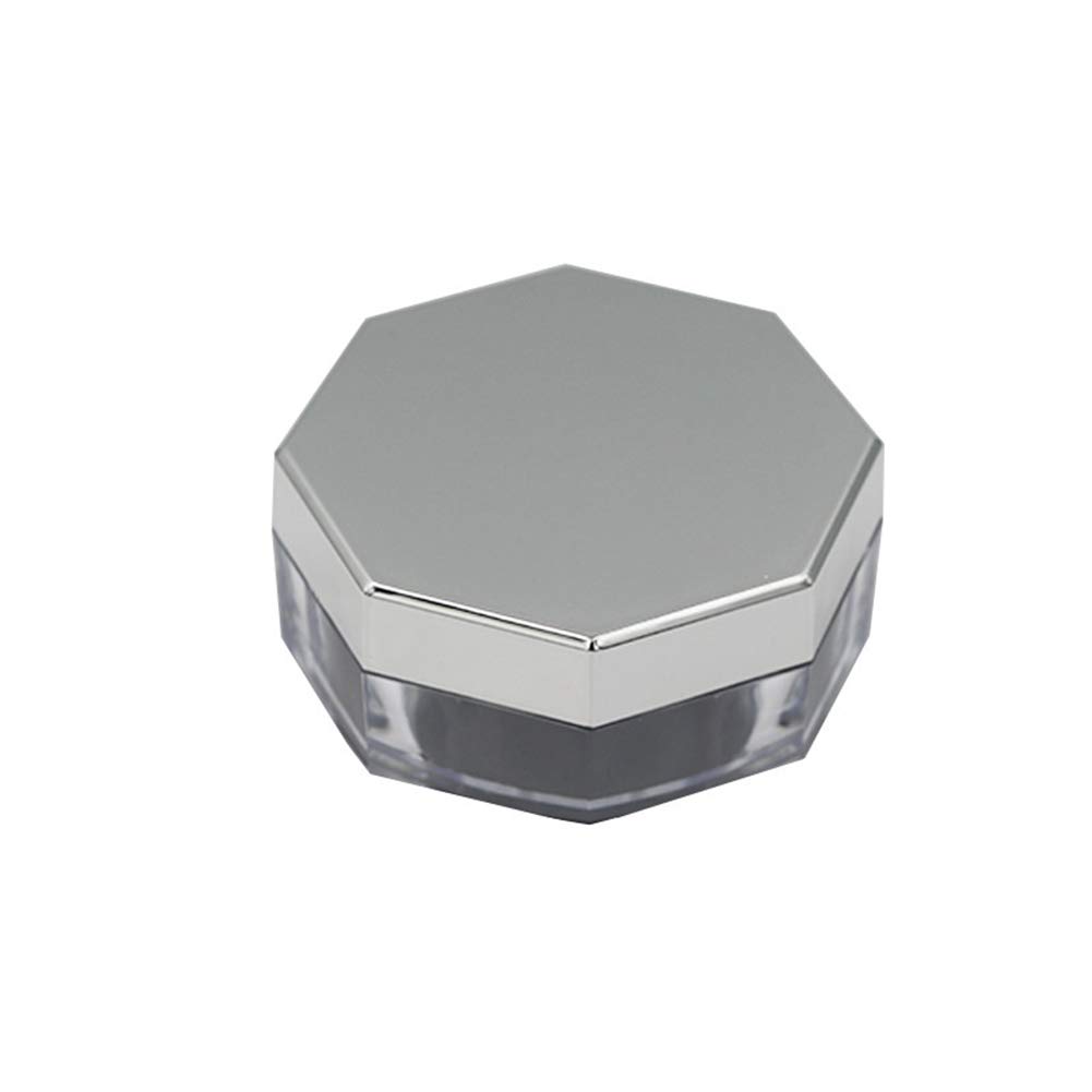 AKOAK 1 Pcs10g(0.33oz) Octagonal Portable Powder Powder Box, Reusable, Equipped with Sponge Puff