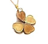 Folding Heart Locket..that Opens Into a Clover, Can Hold 4 Photos or Get It Custom Engraved for Free